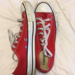 Red low top Converse